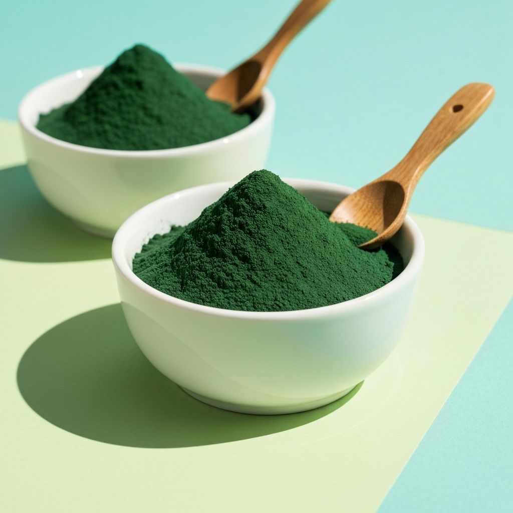 Spirulina, chlorella w proszku