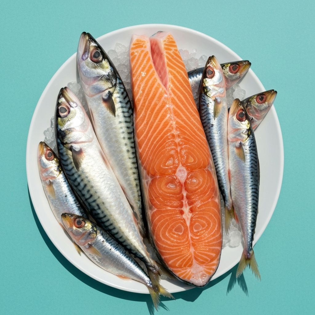 Tłuste ryby morskie - łosoś, makrela, sardynki